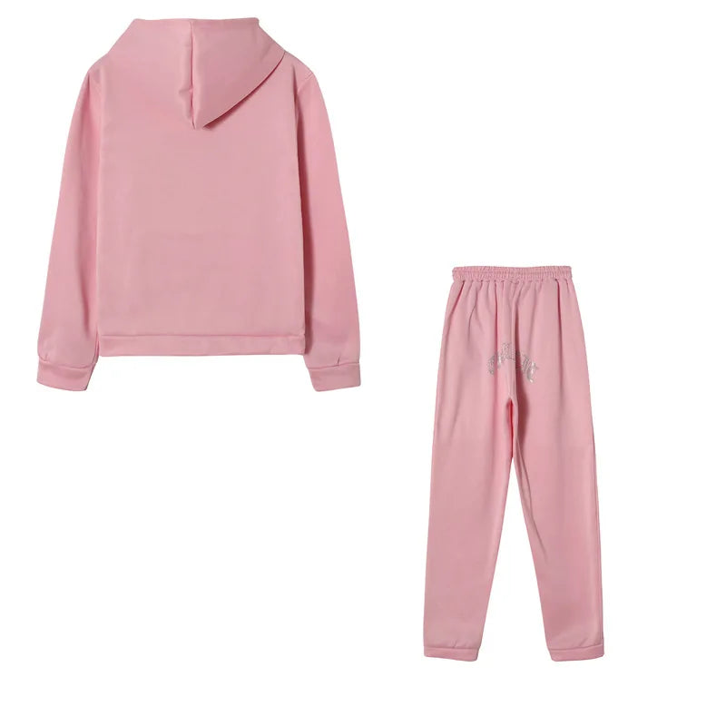 Women Diamond Tracksuit Two-Piece Set