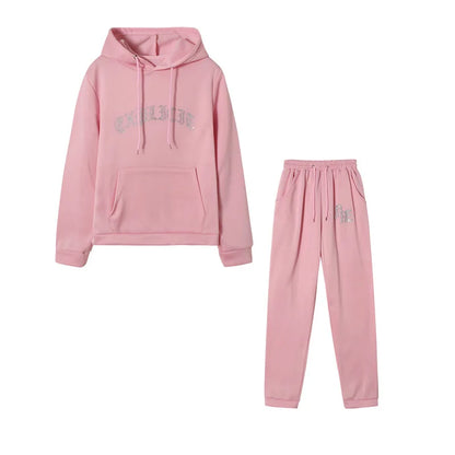 Women Diamond Tracksuit Two-Piece Set