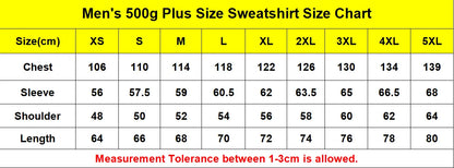 Men Plus Size Sweatshirts Thick Cotton