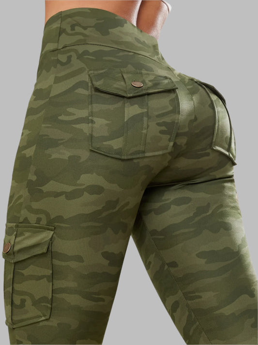 Women Camouflage Pocket Gym Leggings