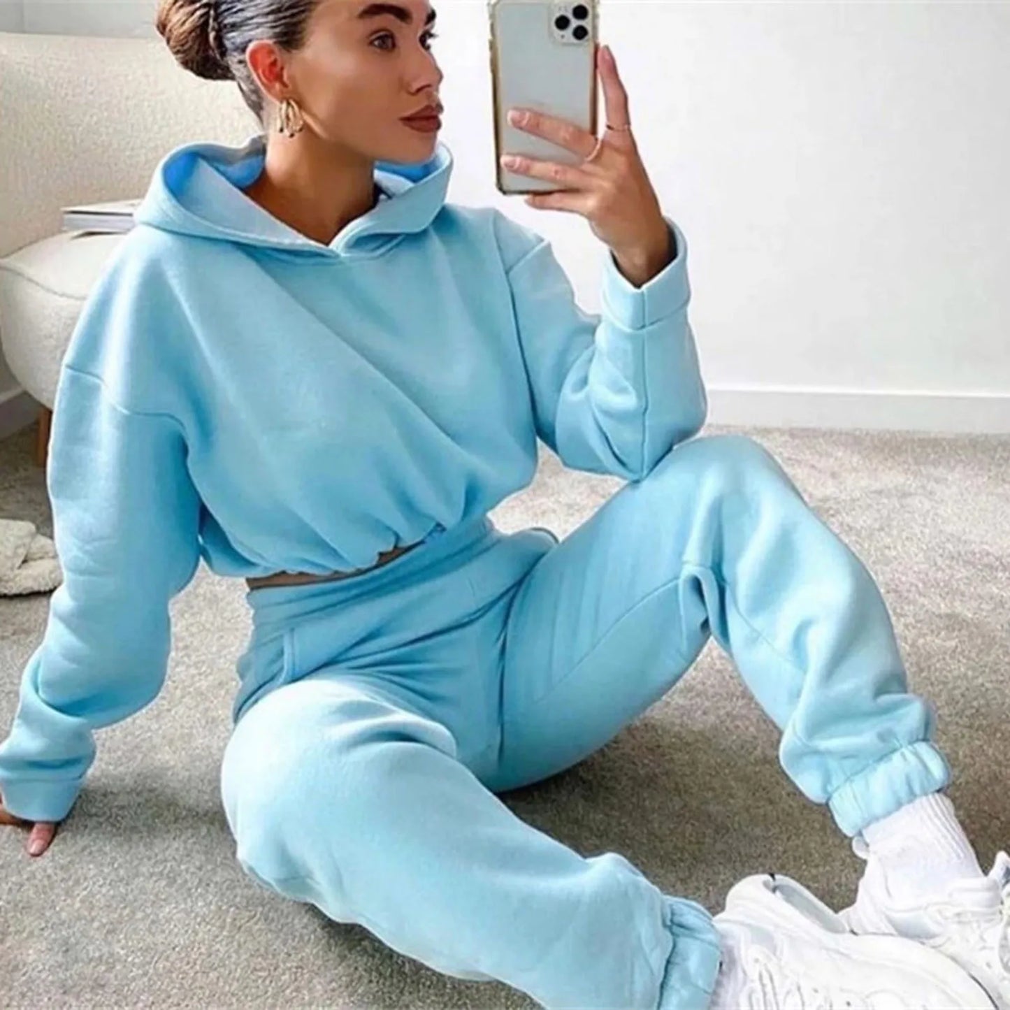 Women Winter Two-Piece Tracksuit