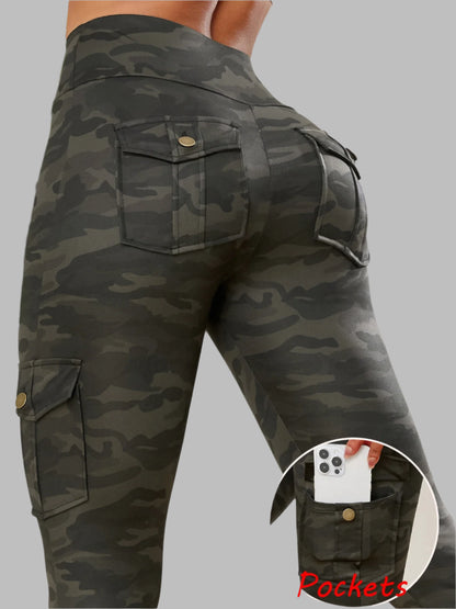 Women Camouflage Pocket Gym Leggings