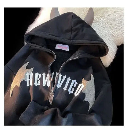 Women Devil Bread Hooded Jacket