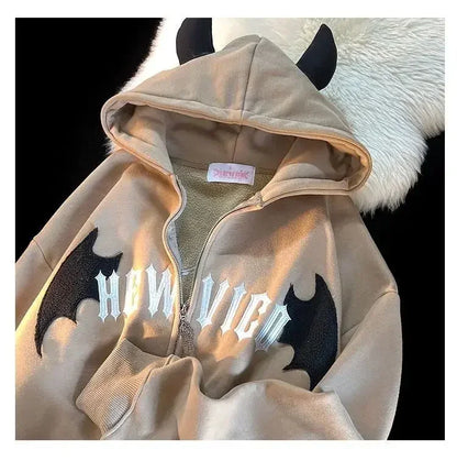 Women Devil Bread Hooded Jacket