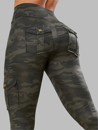 Women Camouflage Pocket Gym Leggings