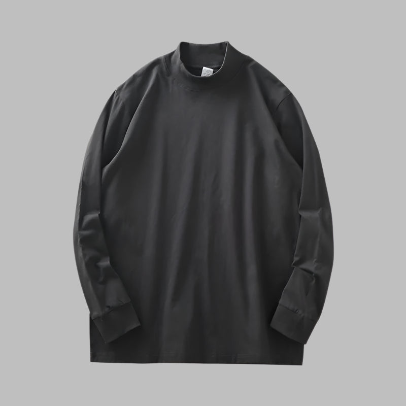 Men Heavyweight Turtleneck Long-Sleeve Shirts