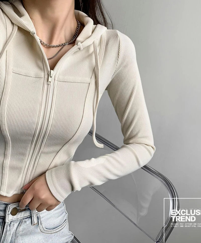 Women Thin Hooded Cardigan