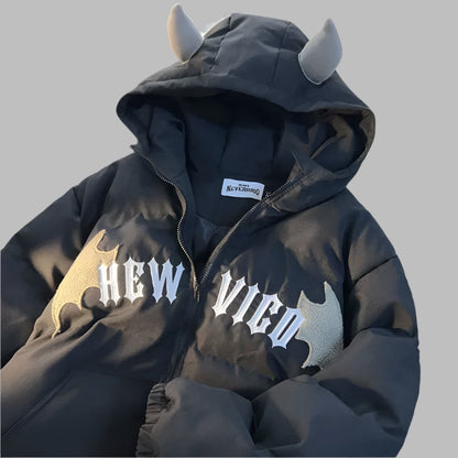 Women Devil Bread Hooded Jacket