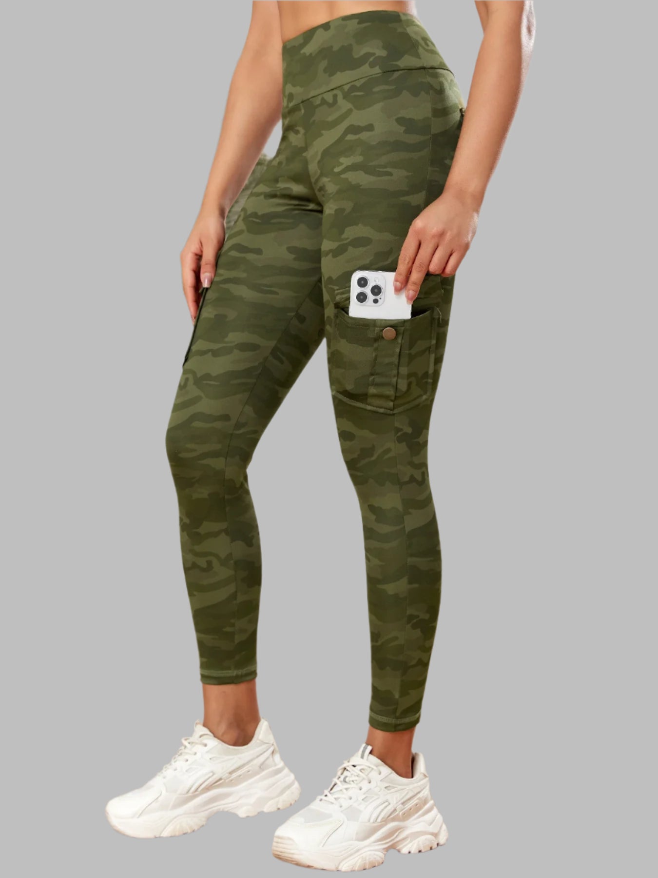 Women Camouflage Pocket Gym Leggings