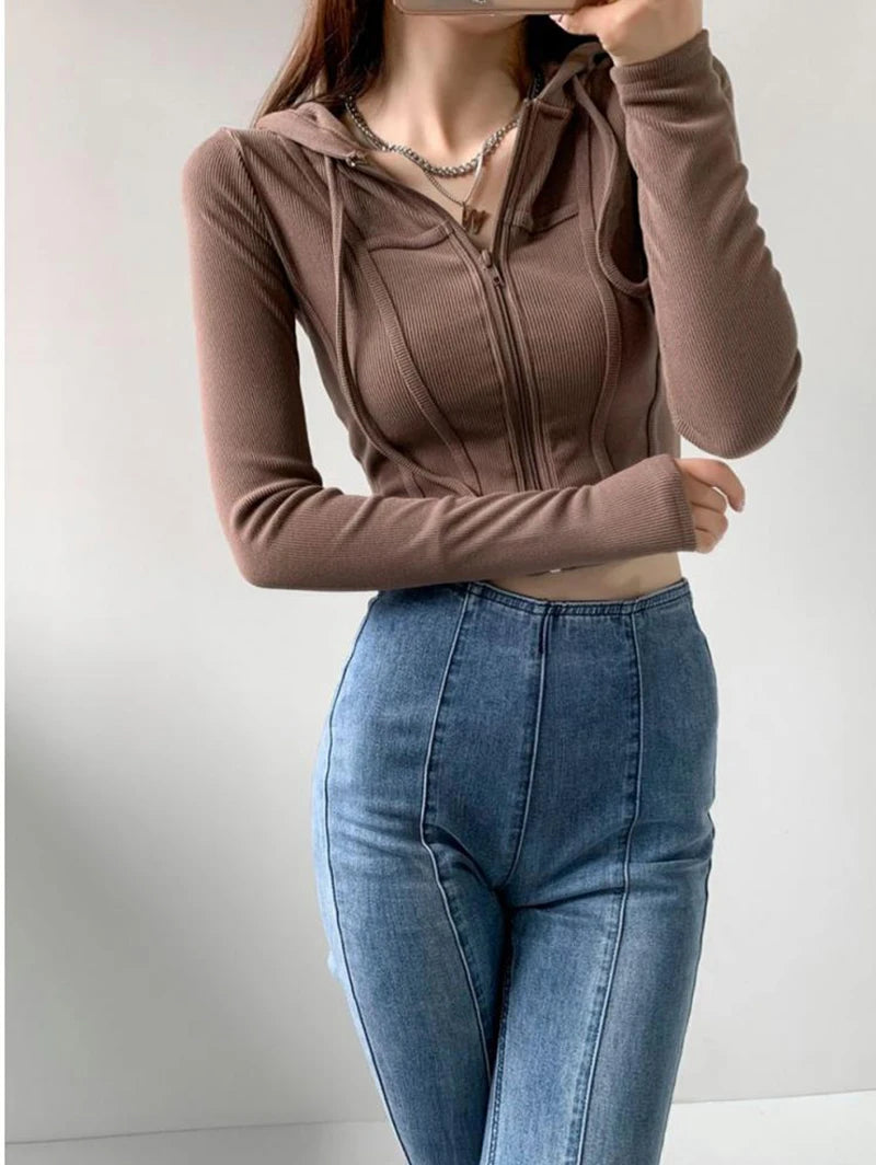 Women Thin Hooded Cardigan