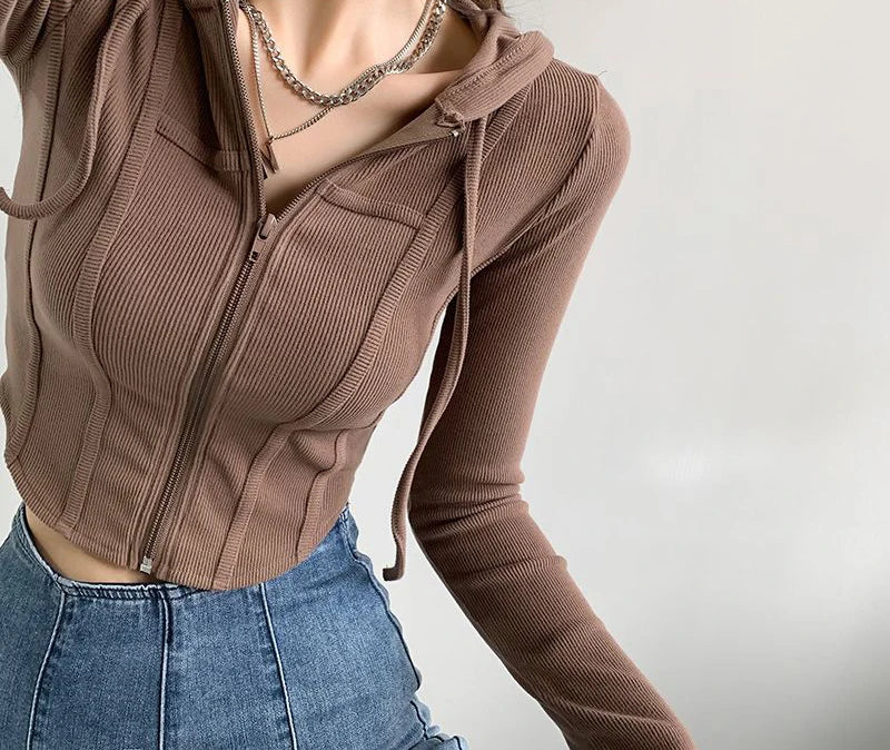 Women Thin Hooded Cardigan