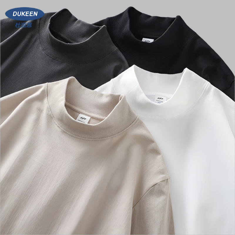 Men Heavyweight Turtleneck Long-Sleeve Shirts