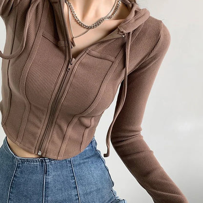 Women Thin Hooded Cardigan