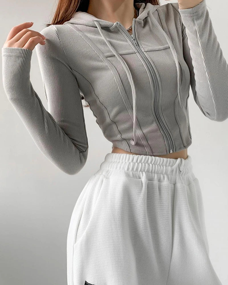 Women Thin Hooded Cardigan