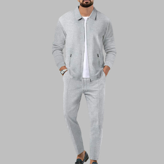 Men Light Two-Piece Tracksuit Set