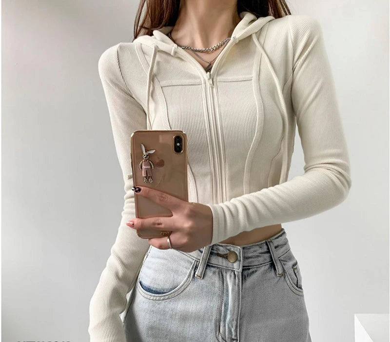 Women Thin Hooded Cardigan