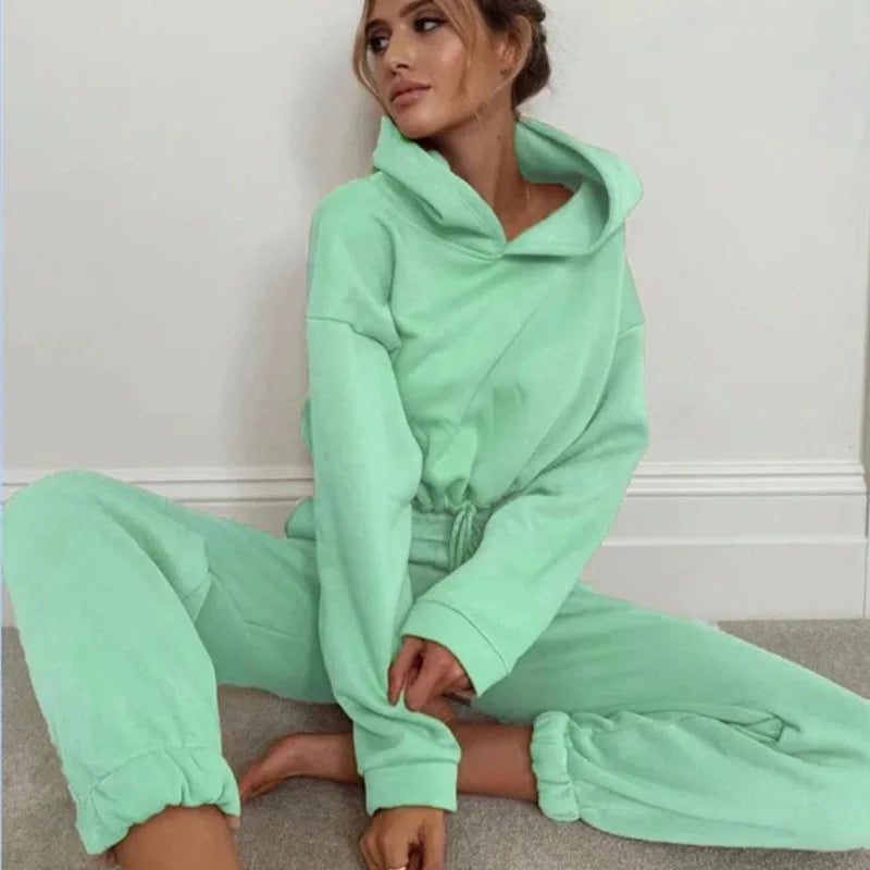 Women Winter Two-Piece Tracksuit